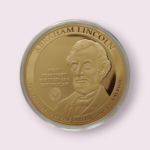 Firsts In American Presidency, Abraham Lincoln Proof Commemorative Coin w/COA